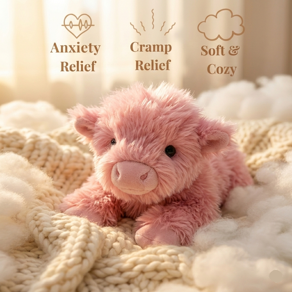 Lyserød højlandsko plys